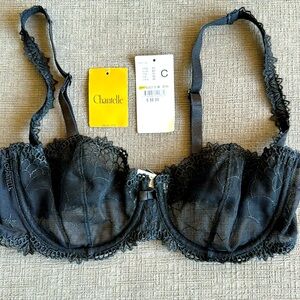 Chantelle Black Lace Bra, size 36C, NWT